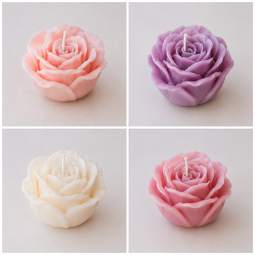 Luxury Handmade Rose Flower Candles | Scented Floral Wax Candles for Home Decor & Gifts | CandleCrew