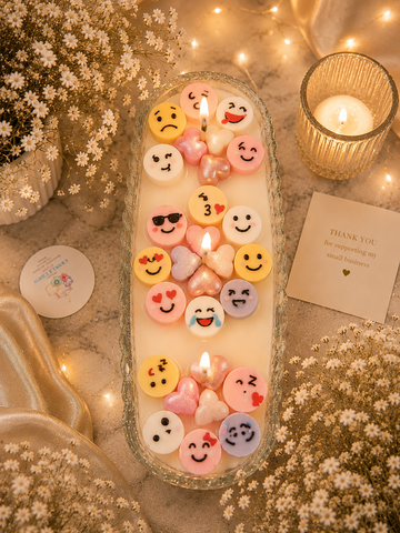 Emoji Tray Candle – Luxury Handmade Scented Candle | Aesthetic Mood Candle by CandleCrew